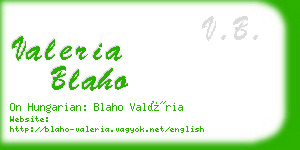 valeria blaho business card